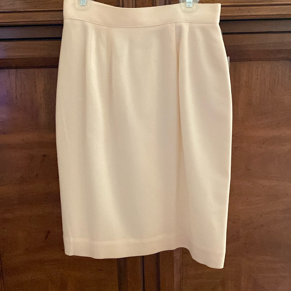 Off white skirt lined.
